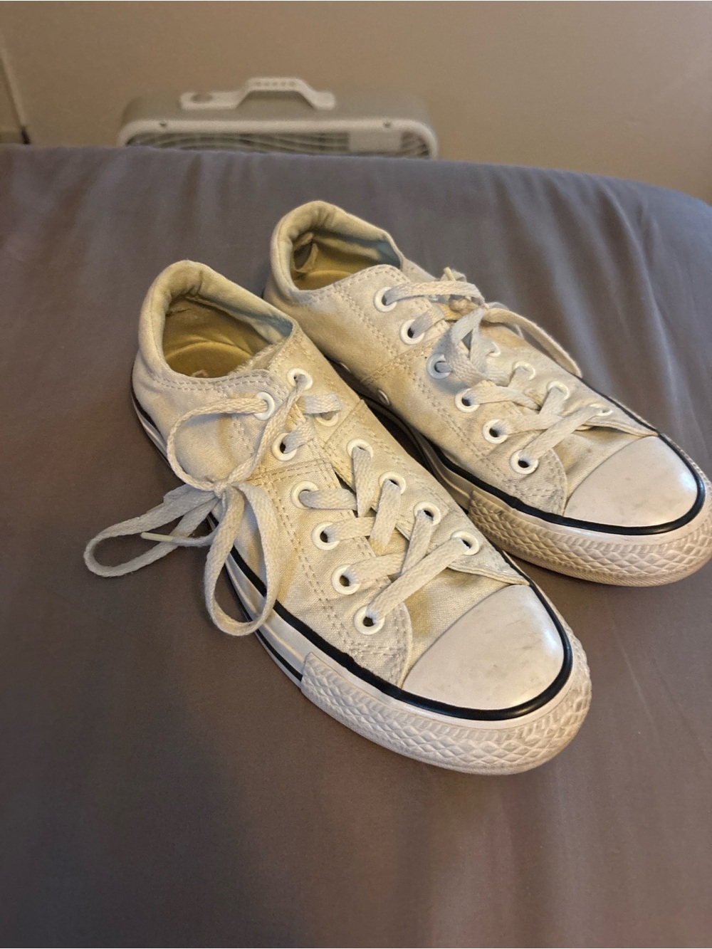 Converse Low-Top Canvas Sneakers in Off-White